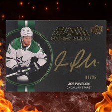 2021-22 Upper Deck Black JOE PAVELSKI Obsidian Scripts /25 #OS-JP