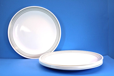 Corelle Vitrelle ''MYSTIC GRAY'' 10.25  Dinner Plates Set of 6 VGC