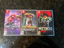 Metroid Game Lot (Dread, Prime Remastered, Prime 4) Nintendo Switch