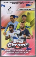 2021-22 Topps Chrome UEFA Champions League Soccer Factory Sealed Hobby Lite Box 