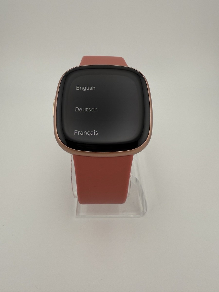 Fitbit Versa Fitness Smartwatch FB523 Copper Rose Aluminum Pink Sand Large