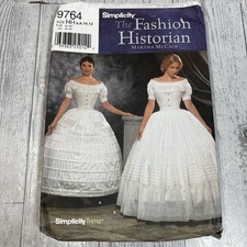 Simplicity 9764 Fashion Historian Misses' Crinoline  Petticoat Pattern SZ 6-12