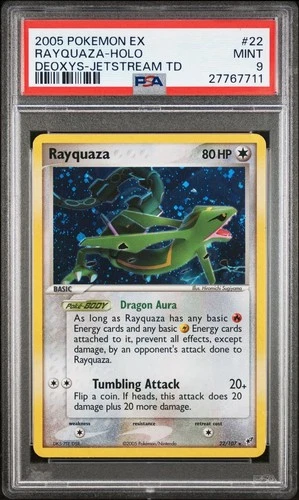 2005 Pokemon Ex Deoxys Rayquaza Holo 22 Jetstream Theme Deck PSA 9