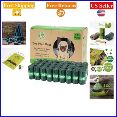 540 Green Extra Thick Leak-Proof Dog Waste Poop Bags, 13x9 inches