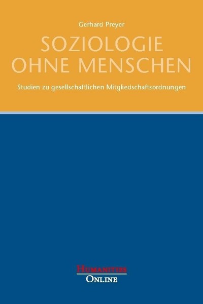 Soziologie Ohne Menschen Gerhard Preyer-image