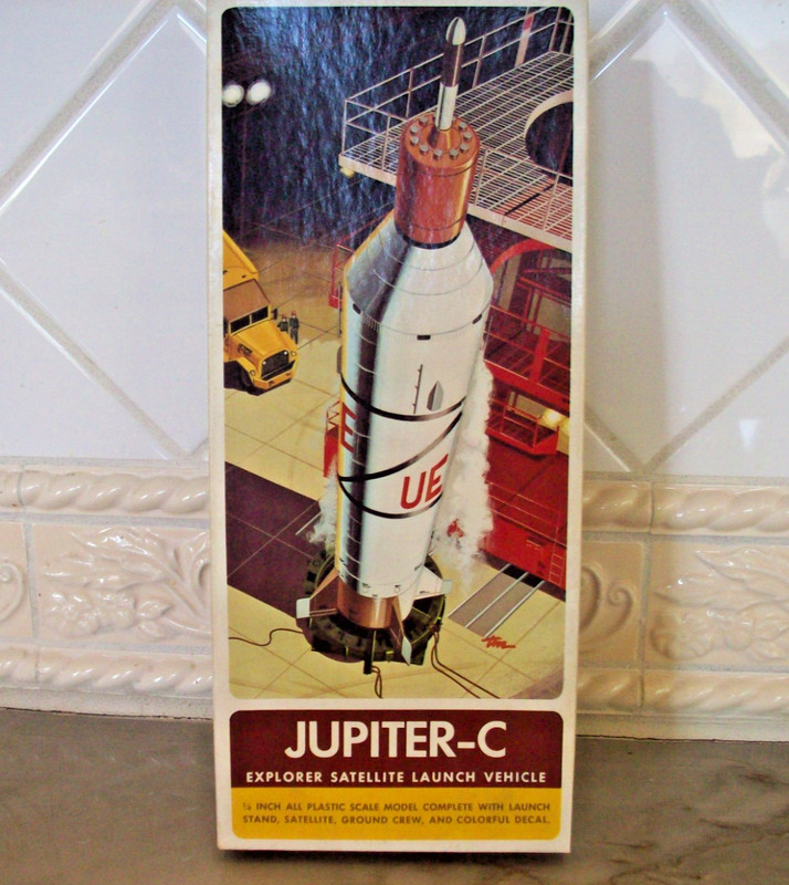 Vintage Hawk "1966" Jupiter-C Explorer Satellite Launch Vehicle Rocket Model Kit