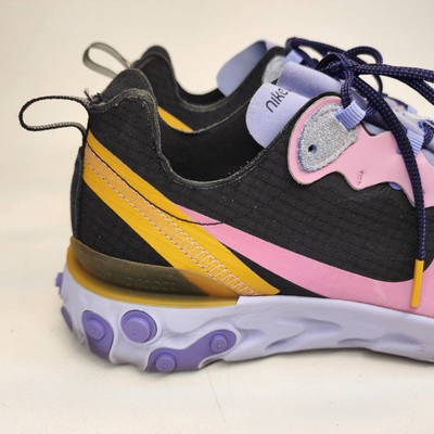 Nike React Element 55 Running Shoes Premium Black Magic Flamingo Size M 8.5 W 10 nike men react element 55 black magic flamingo light thistle main image 3