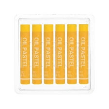 Yellow Oil Pastels, 6Pcs Soft Oil Crayons Creamy Pastels Stick Art