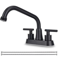 Utility Laundry Sink Faucet with 3/4" NPT Thread, 2 Lever Handles