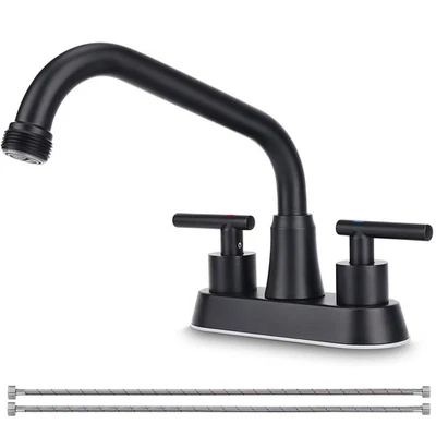 BIETOR Utility Laundry Sink Faucet with 3/4" NPT Thread, 2 Lever Handles