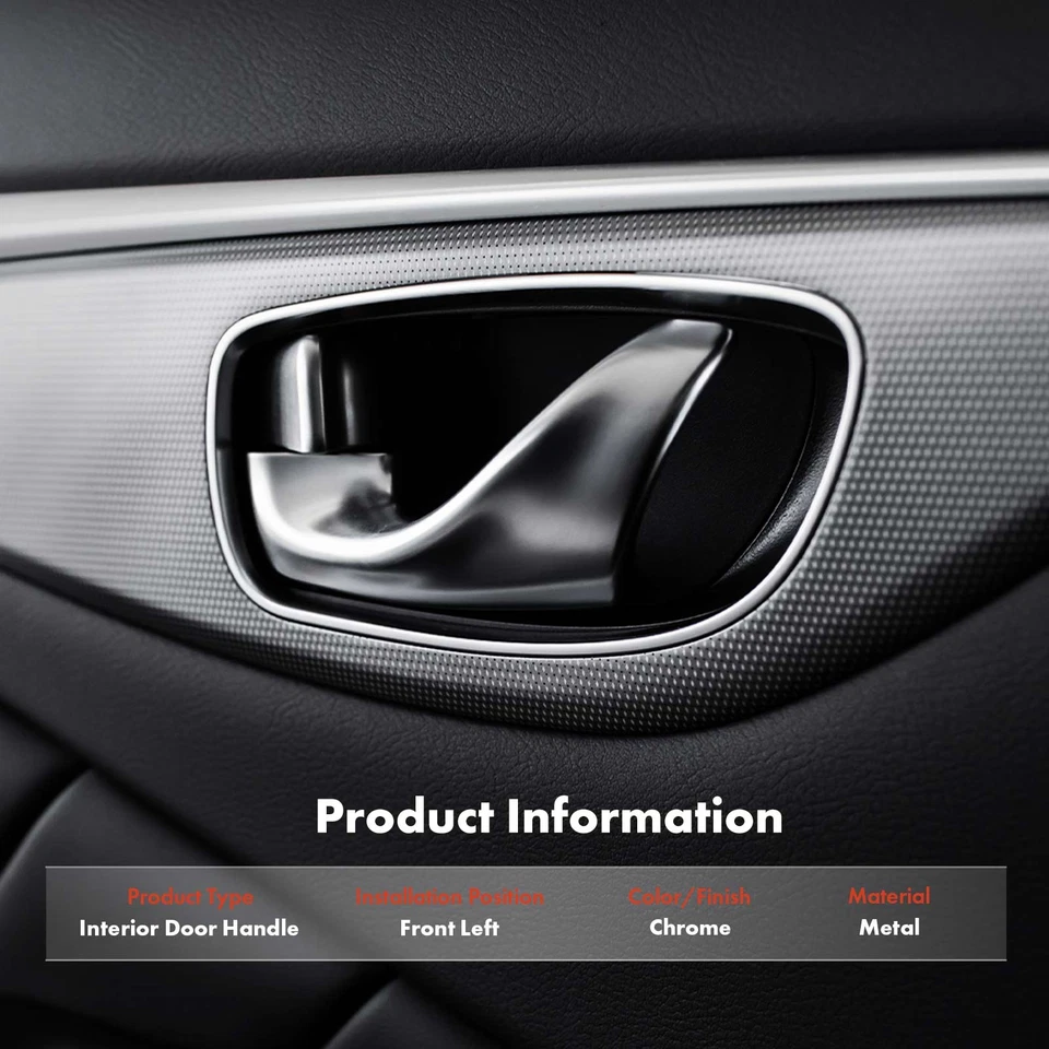 Manija de puerta interior del conductor delantero para Kenworth T400 T450 T600A T800 metal cromado Foto 2 de 4