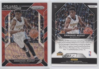 2016-17 Panini Prizm Go Hard or Go Home Ruby Wave Prizm Emmanuel Mudiay #19
