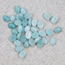 100pcs Natural Green Aventurine Stone Oval CAB CABOCHON 6X8mm Jewelry No Holes