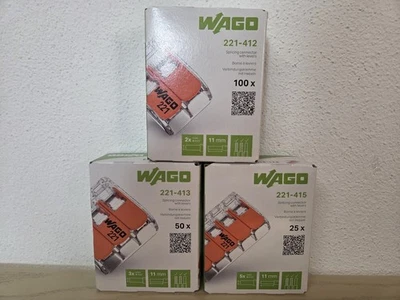 WAGO Compact Hebelklemmen Set 221-412/221-413/221-415 Verbinder Klemme 