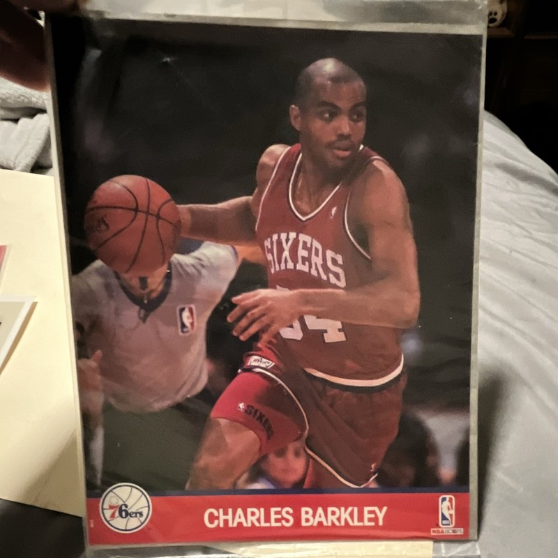 1990-91 NBA Hoops Charles Barkley #225 Philadelphia 76er 8x10 photo