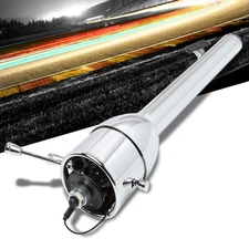 28" Chrome Manual (Floor Shift) Tilt Steering Column For 55-59 Chevy GM Hot Rod