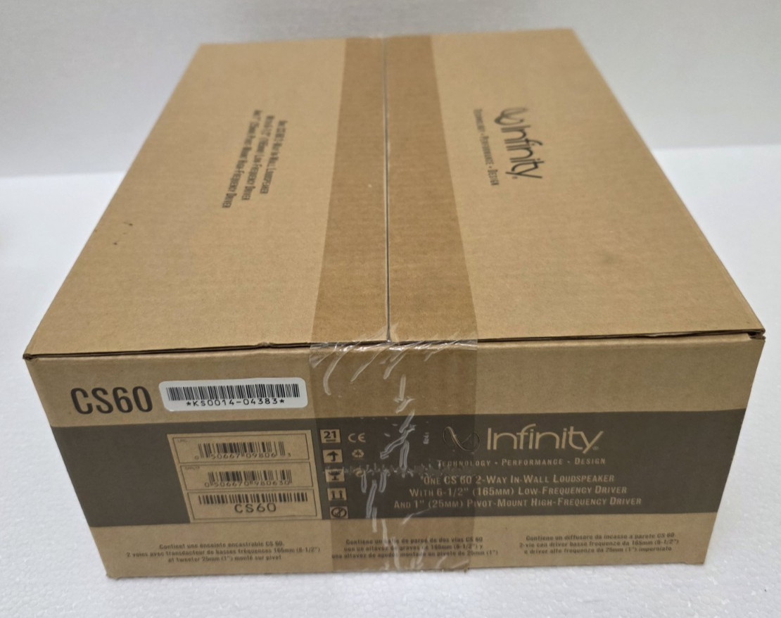 NEW Pair Infinity CS60 2 way in wall speaker!