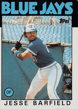 1986 Topps - Jesse Barfield #593 Toronto Blue Jays