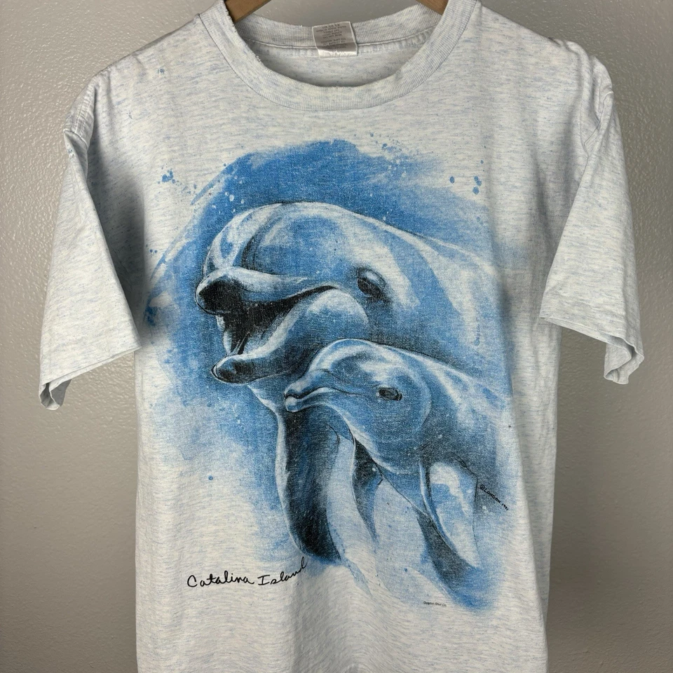 Camiseta De Colección Años 90 Dolphin Shirt Company Puntada Única 1991 Talla Mediana Foto 2 de 4