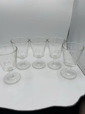 La Rochere France Embrossed “N”Wine Glasses Set Of 5