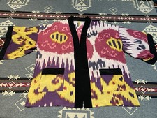 Rachel Pally Women's One Size Abstract Kimono Duster USA Made T1