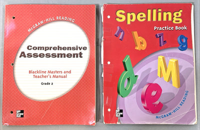 McGraw Hill Grade 2 Reading Spelling Teacher Manual Assessment Book Set *Read
