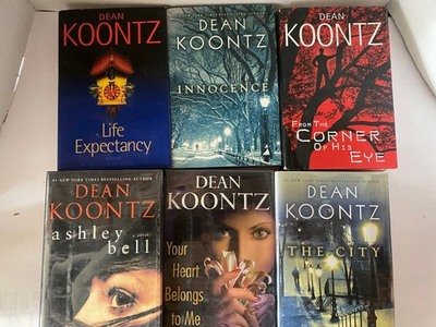 #ad Dean Koontz Lot 6 Books Life Expectancy Innocence Ashley Bell Hardcover Bantam $30.26