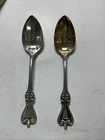 Two Towle Old Colonial Sterling Teaspoons 5 5/8" One Gold Washed Union City PA