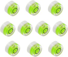 WOYISEPG 10Pcs Bubble Spirit Levels Mini Circular Bullseye Level Green