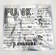 Lot of 10 Silver Reusable Beach Tote Grocery Shopping Bag Beach Tote FUNK