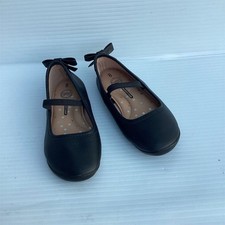 Wonder Nation Girls Black Bow Ballet Flats Casual Dress Shoes