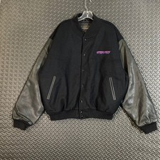 Golden Bear Lehman Racing Varsity Jacket Mens XL Black Wool Leather Made in USA