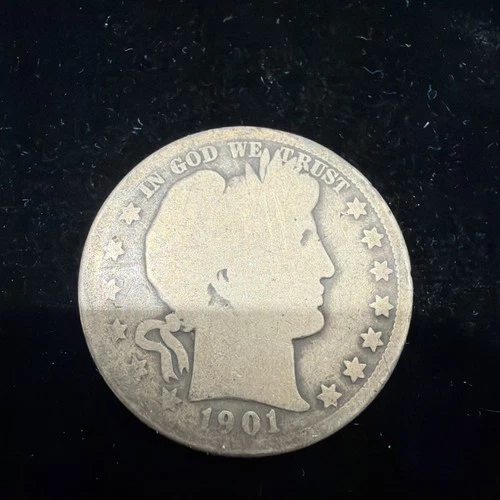 1901-S Barber Silver Half Dollar -