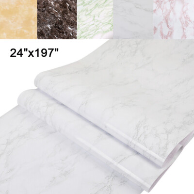 24''x197'' Marble Contact Paper Self Adhesive Peel and Stick Countertop Wallpaper