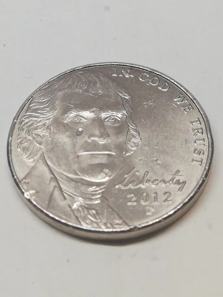 2012 P Jefferson Nickel Five Cent USD Error Coin Multiple Die Chips & Cracks - Image 4 of 4