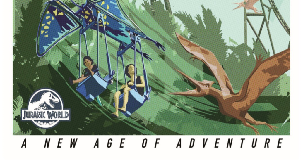 Jurassic World Attraction Poster Print 11x17 Pteranodon Flyers