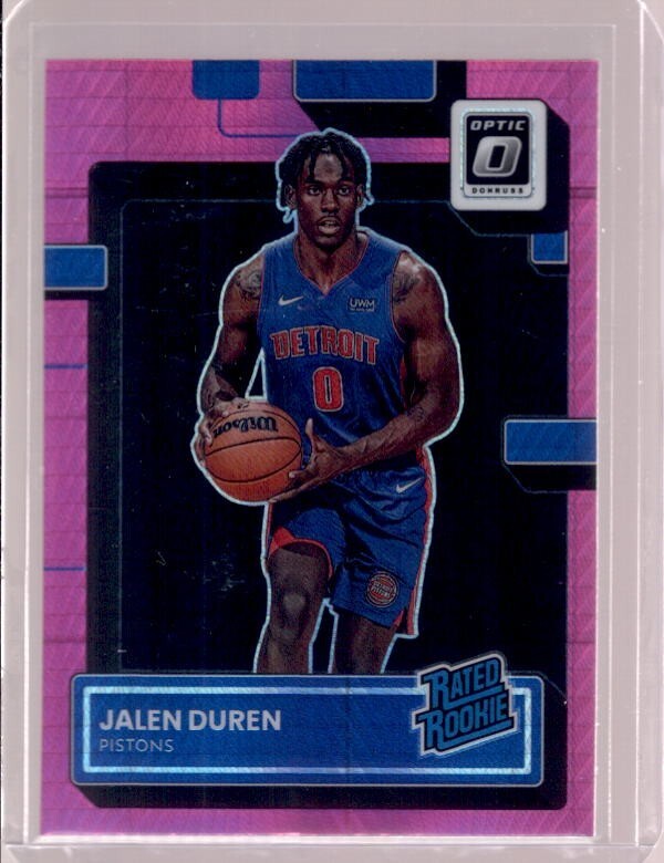 JALEN DUREN 2022-23 Donruss Optic #227 Hyper Pink Holo Prizm Rated Rookie RC