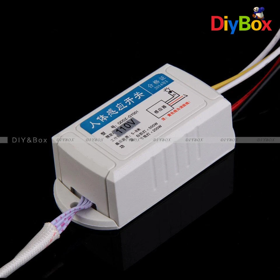 IR Infrared Body Motion Sensor Automatic Auto Light Lamp Control Switch 110/220V - Image 3 of 4