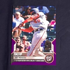 Joey Meneses 2022 Topps Now Purple Parallel 10/25 Rookie Card RC #685  Nationals