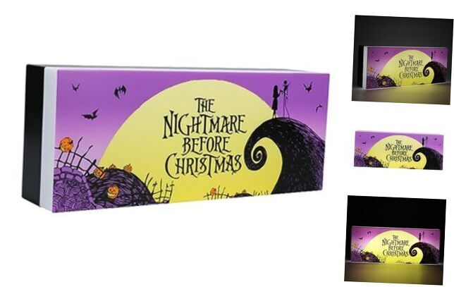 Nightmare Before Christmas Logo Light Jack Skellington and Sally Merchandise