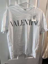 VALENTINO Mens White T-shirt / Logo/ Made in Italy / Size Small NEW WITH TAGS