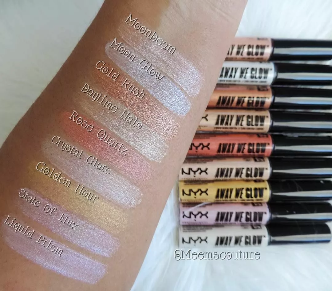 NYX Cosmetics Away We Glow Liquid Highlighter Choose your Color New Free SHIP