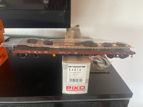 Piko H0 54814 Flachwagen beladen mit Zahnräder der DB  NEU + OVP | Zustand: Neu