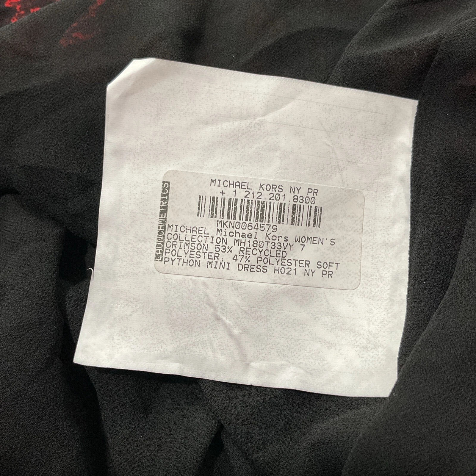 Abito monospalla stampato Michael Michael Kors taglia 2 pezzo campione