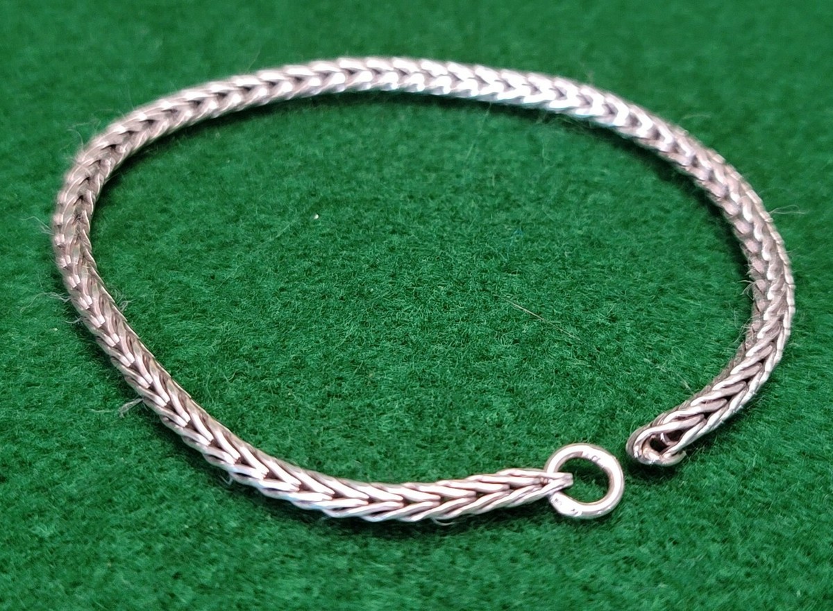 Trollbeads Oxidized Foxtail Sterling Silver Bracelet (without