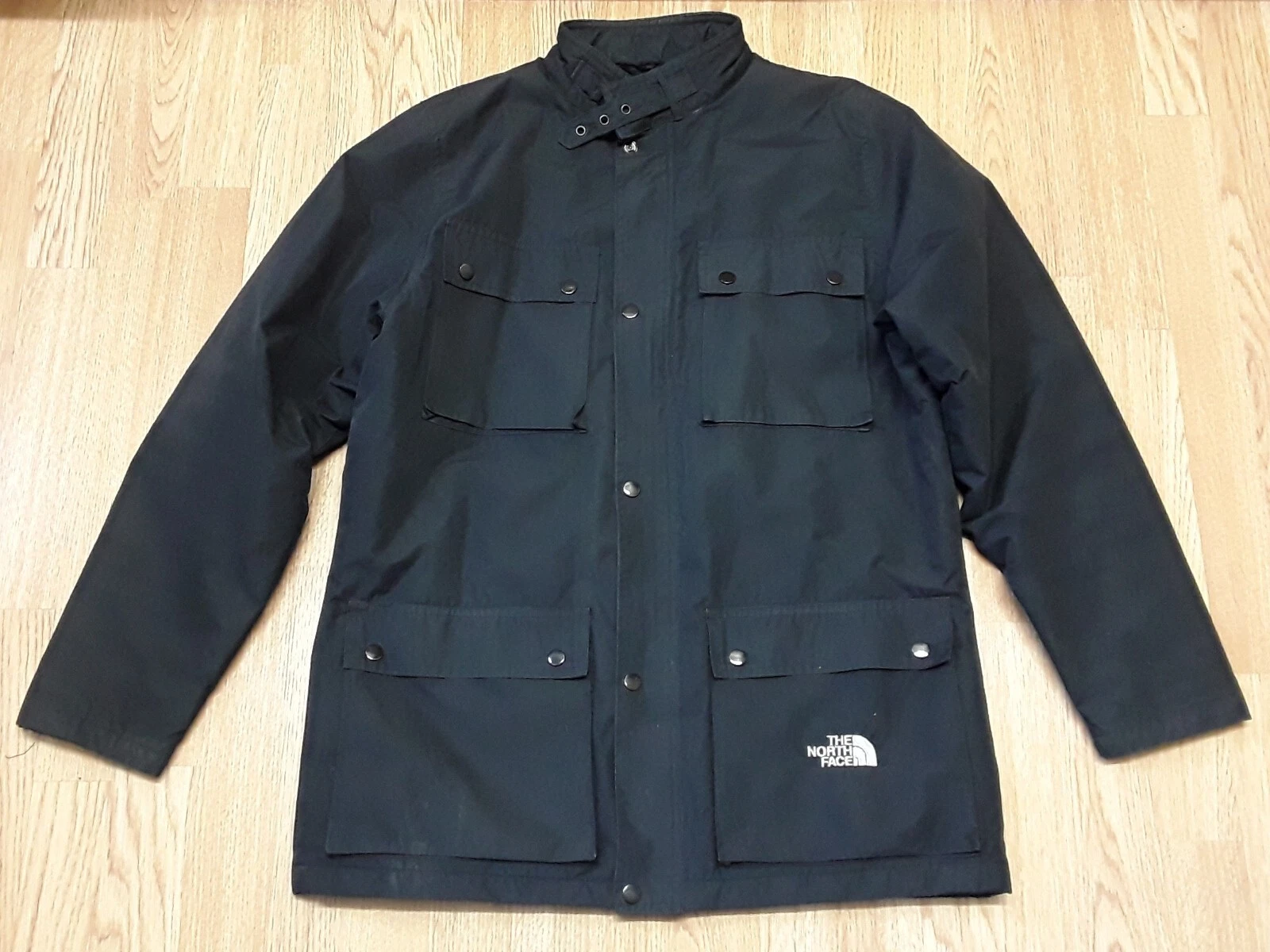 THE NORTH FACE Black Padded Jacket Full Zip Outdoors Outerwear Multi Pocket S