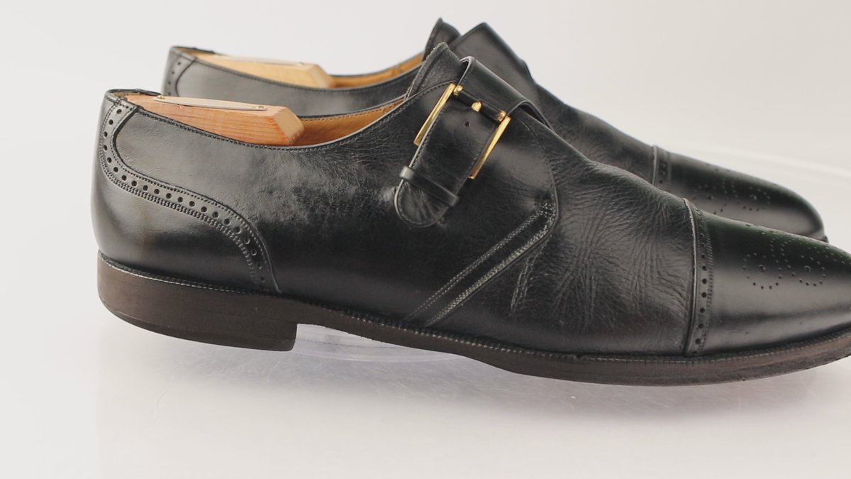Mezlan Mens Athens Monk Strap Loafer Size 10 M Black Leather  display picture 1