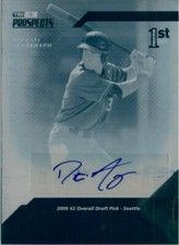 Dustin Ackley 2009 TriStar SP NAVY Var. Autograph Rookie Auto Plate 1/1