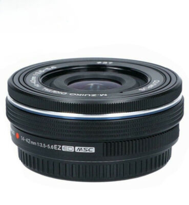 M.Zuiko 14-42mm f/3.5-5.6 EZ Black Lens for Panasonic Olympus
