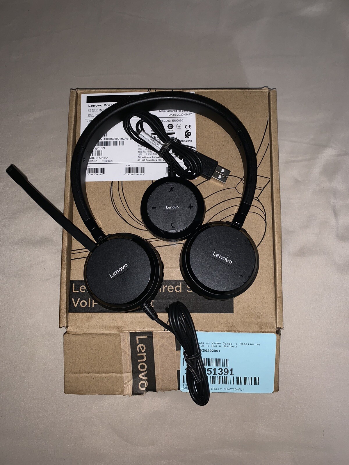 Lenovo Pro Wired Stereo VOIP Headset 4XD0S92991